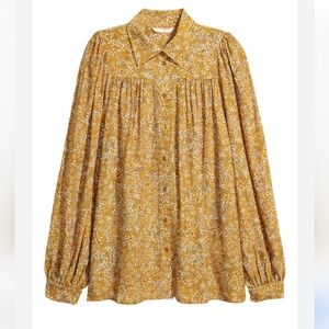 Floral Mustard Blouse